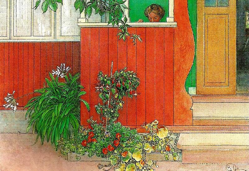 Carl Larsson suzanne pa forstubron-suzanne syende-pa forstubron-verandan Germany oil painting art